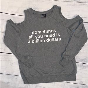 Heather Gray Billion Dollars Sweatshirt Size XS